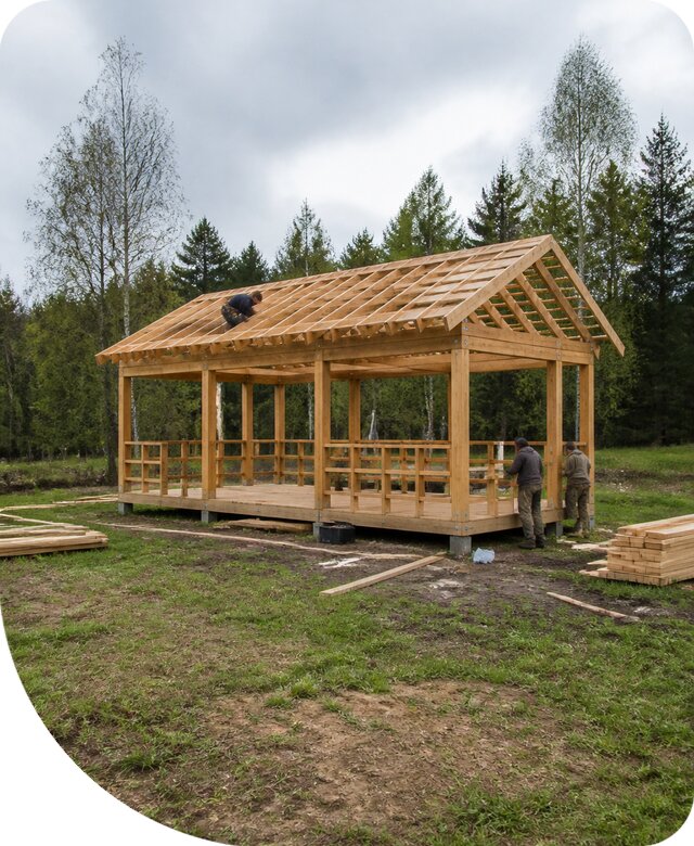 Строительство и монтаж беседки 4 на 6 под ключ в Югорске